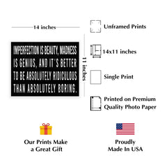 Unframed inspirational quotes wall art poster