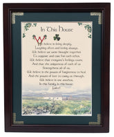 In This House personalizable framed green matted blessing image 1