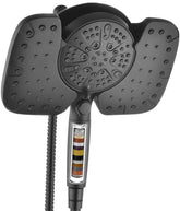 INAVAMZ black shower heads product image showing rainfall and handheld combo
