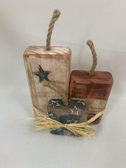 Red and White Striped Firecracker height 6 inches