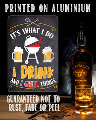 Grill Signs ready to hang with two screw holes