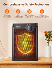 Indoor portable Lerat space heater ready for home or dorm