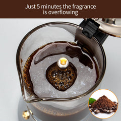 Induction base moka pot LAOION stainless steel borosilicate