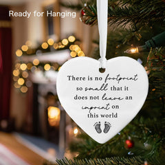 3 inch infant loss ornament made from premium white ceramic