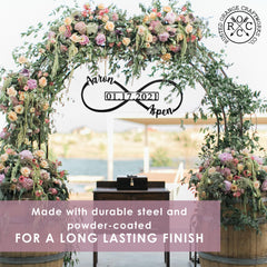 Infinity sign with customizable date and names