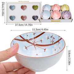 Six piece porcelain cereal bowls by inheming