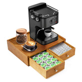 Inlisy wooden K cup storage unit natural finish