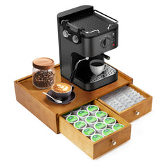 Inlisy wooden K cup storage unit natural finish