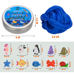 Ages 3 and up suitable for therapy putty and sensory play