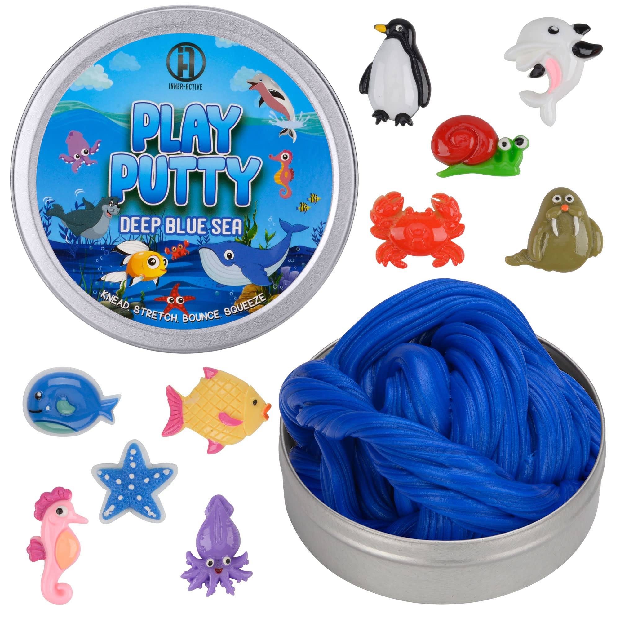 Inner-Active Play Putty therapy putty 3.5oz in metal tin with charms