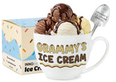 InnoBeta Grammy Gifts ice cream bowl with engraved shovel spoon