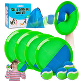Product packaging showing Innotoys Toss and Catch Ball Game Set