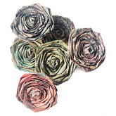Inside My Nest vintage map paper bouquet with rustic sticks