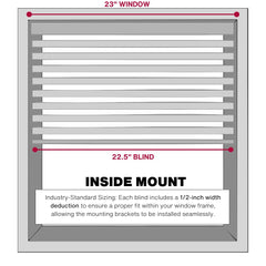 Inside and outside mounting cordless blind with hardware