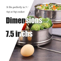 Instant Pot compatible insert pans for pot in pot steaming