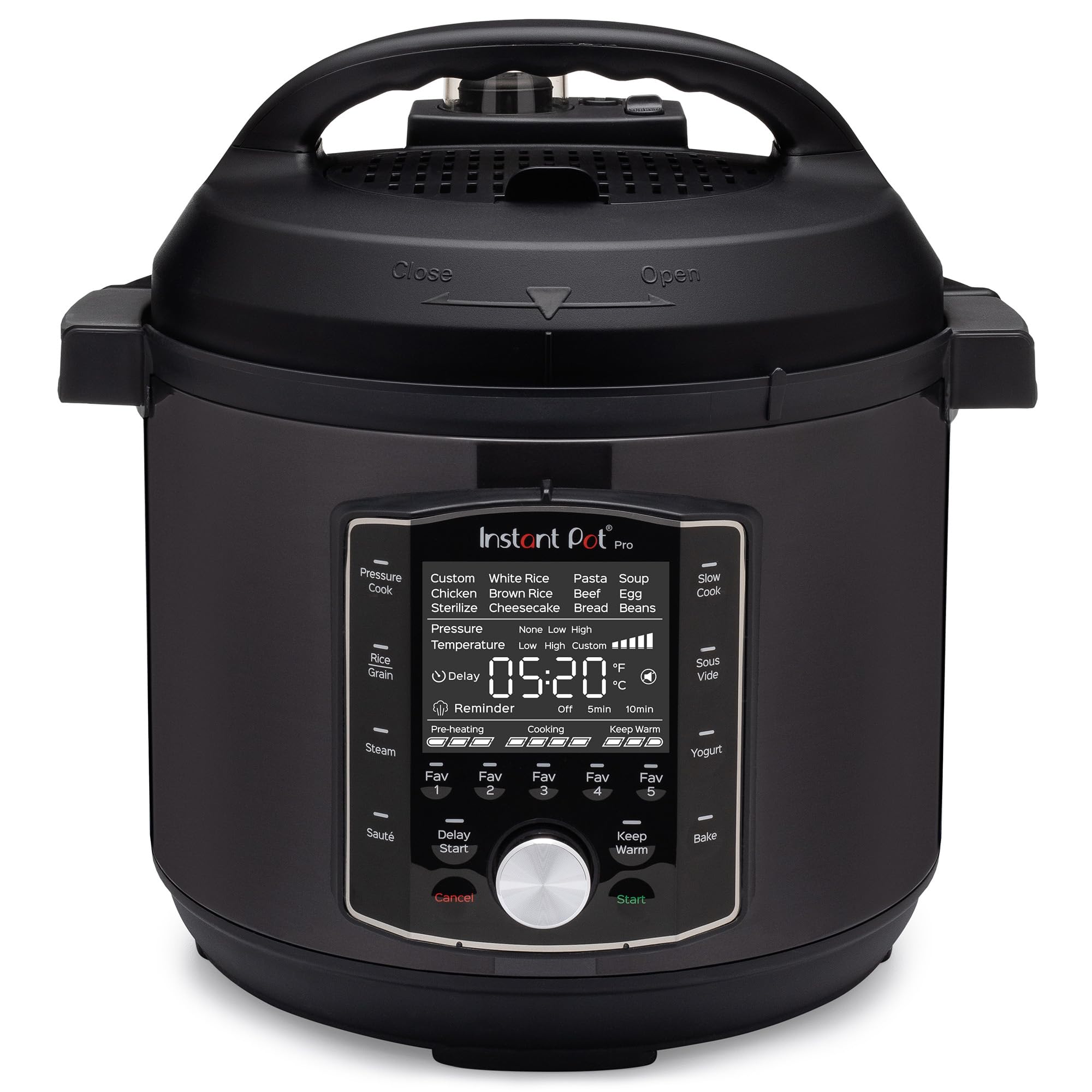 Instant Pot Pro 6 Qt 10-in-1 Electric Pressure Cooker black product photo