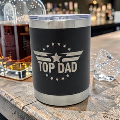 Insulated stainless steel lowball tumbler 10 oz capacity