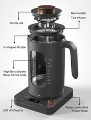 Temperature control knob close up on INTASTING kettle