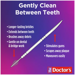 Soft bristle interdental brush section for braces