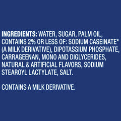 Close-up of non-dairy French Vanilla creamer tub label