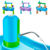 Intoypad Water Table Pump blue on backyard setup