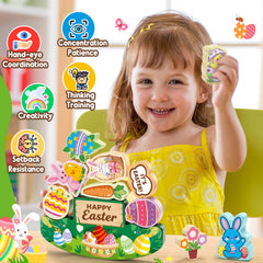 Easter themed wooden blocks for ages 3 to 10