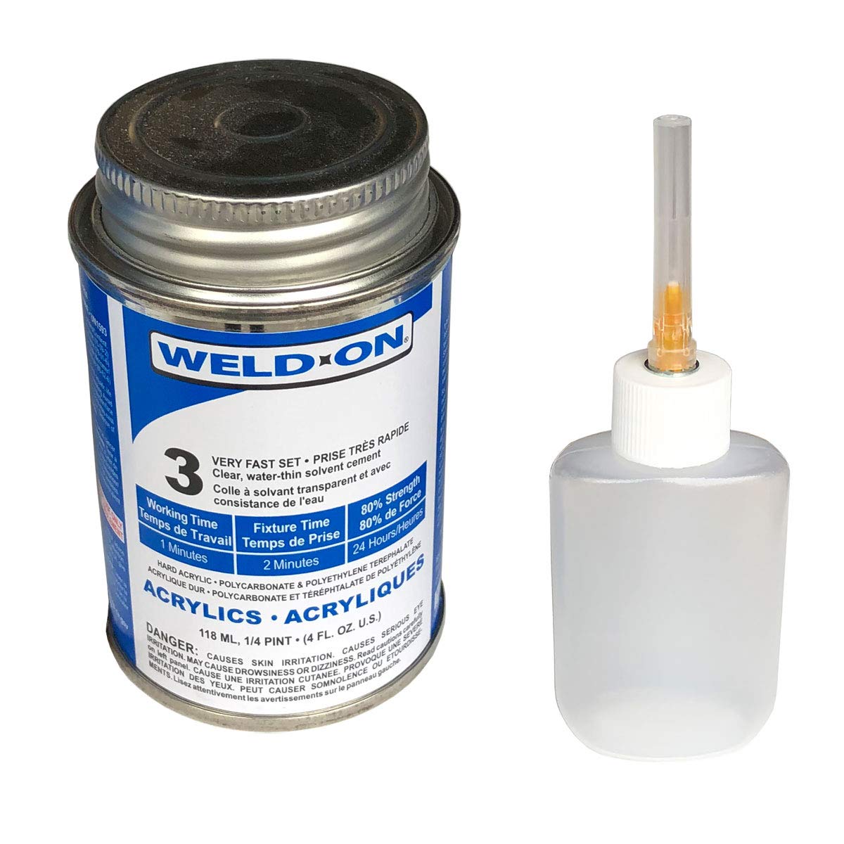 IPS Weld-On 3 acrylic cement 4 oz can clear