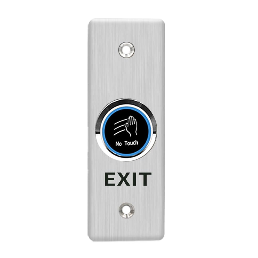 SI402 IR infrared no touch exit switch front view on stainless panel