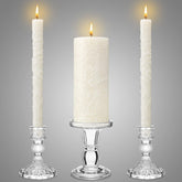 Irenare Unity Candles for wedding ceremony with glass holder