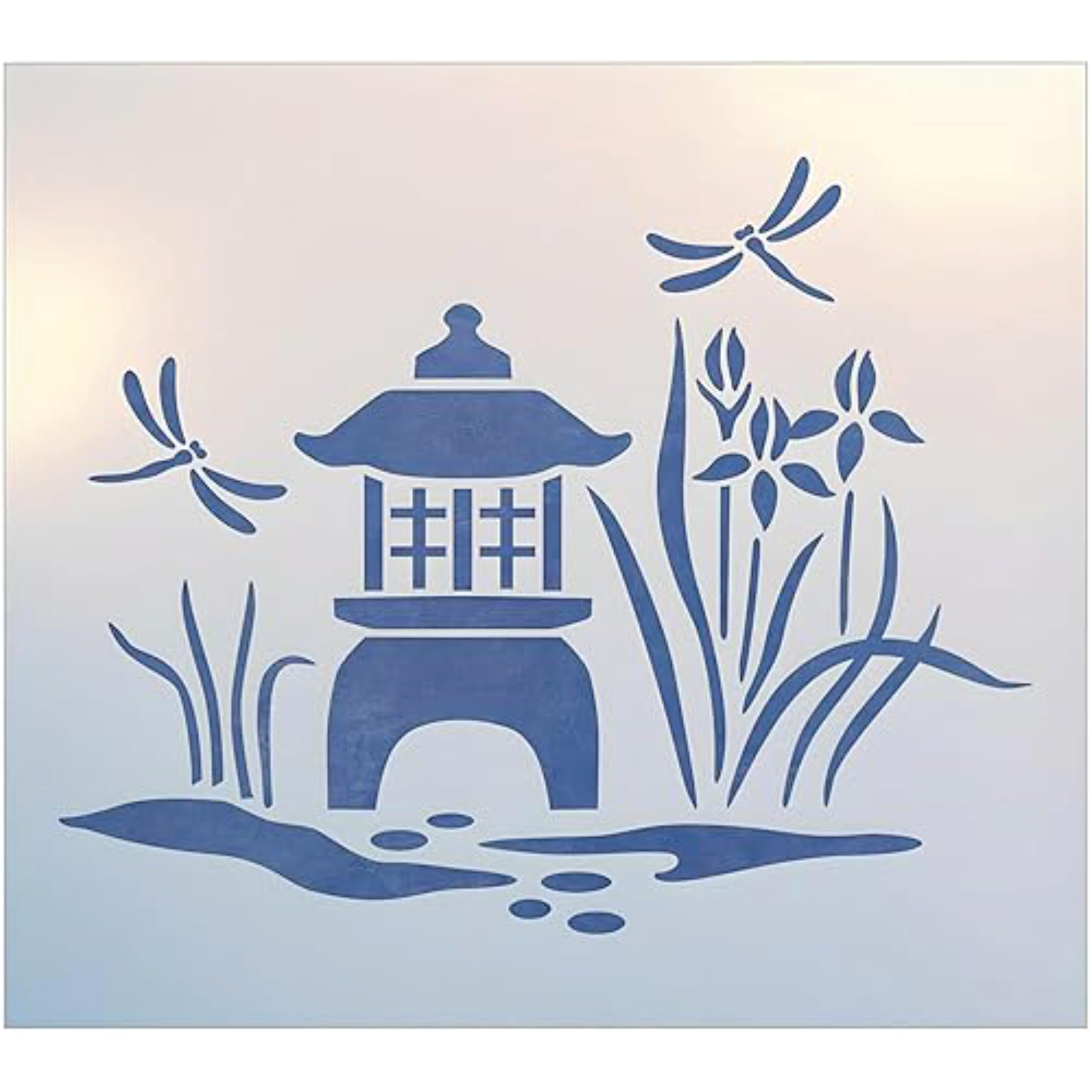 Product image of Iris Lantern Stencil Template