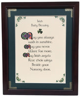Irish Baby Blessing framed green matt blessing image 1
