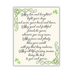 Irish Blessing sign 7x9 inch door hanger