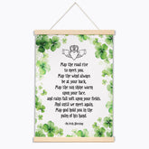 Irish Blessing Wall Hanging size 11.8 x 17.8 inches with pine wood and cotton rope