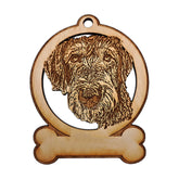 Irish Wolfhound ornament front view
