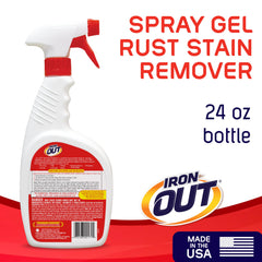 Iron OUT Rust Stain Remover Spray packaging label