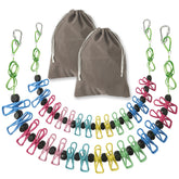 ISQ steel core clothesline with 16 rainbow clothespins