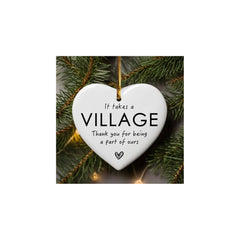 It Takes A Village Ornament 3-inch ceramic keepsake