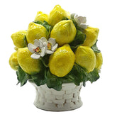 Italian Ceramic Lemons centerpieces for dining room table top view