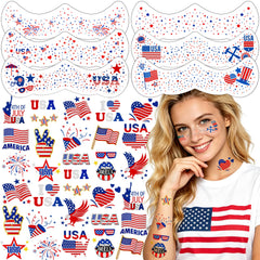 Itscolofy 4th of July glitter freckle tattoos 36PCS