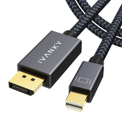 IVANKY 8K Mini DisplayPort to DisplayPort cable 10ft gold plated connectors