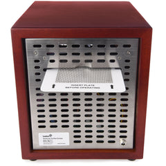 Cherry wood exterior with stainless steel cabinet design
