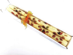 Unscented smokeless taper candle details in autumn theme