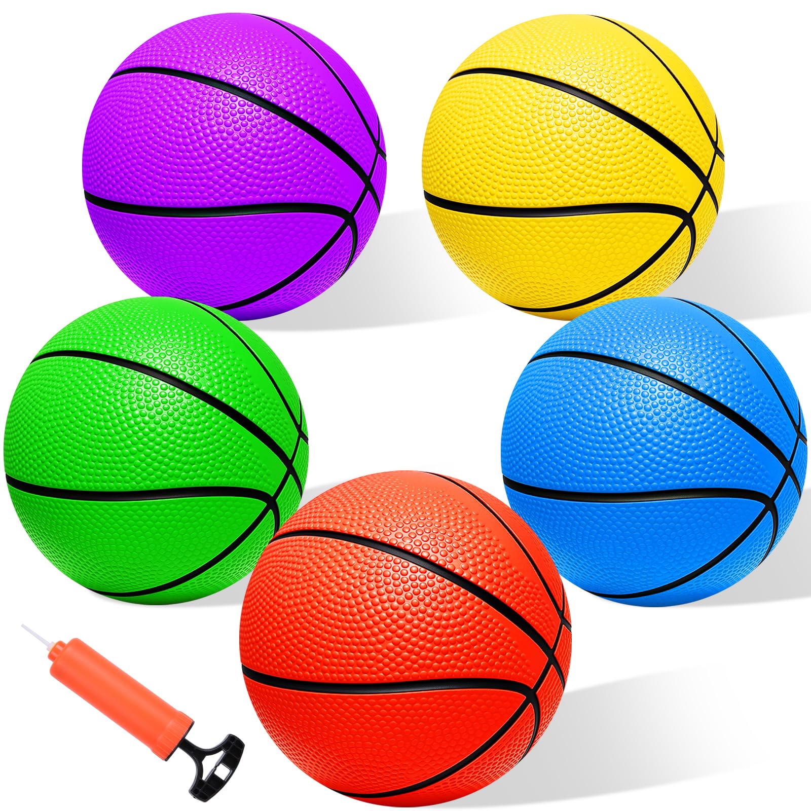 5 pack Iyoyo mini basketballs with pump