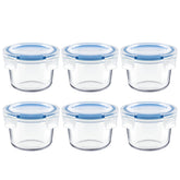Iyulania 6 pack small glass storage container set
