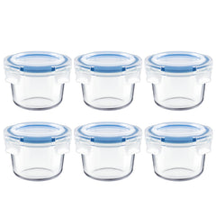 Iyulania 6 pack small glass storage container set