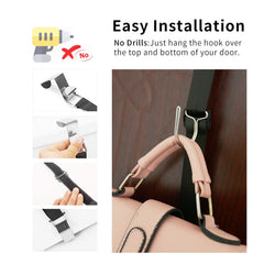 IZUS bag organizer rack holder purse hanging white image 4