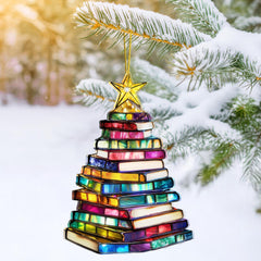 Window hanging bookish present for readers and librarians