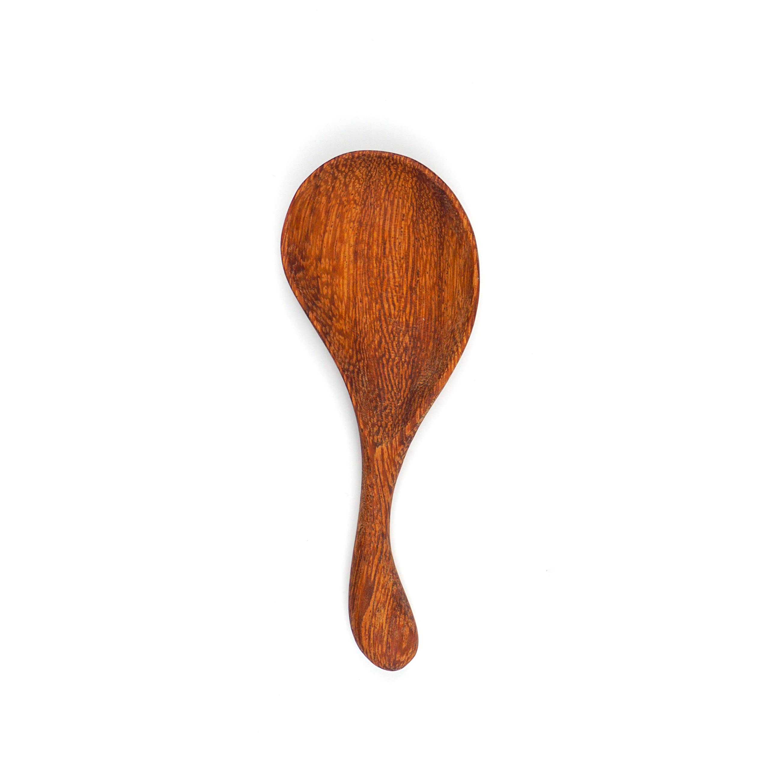 JABIHOME wooden floral condiment spoon with daisy motif