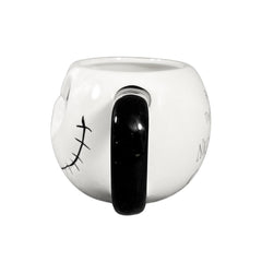 White mug with Jack Skellington head design