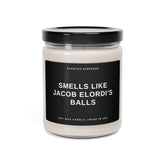 Jacob Elordi 9oz candle with White Sage Lavender scent in clear jar